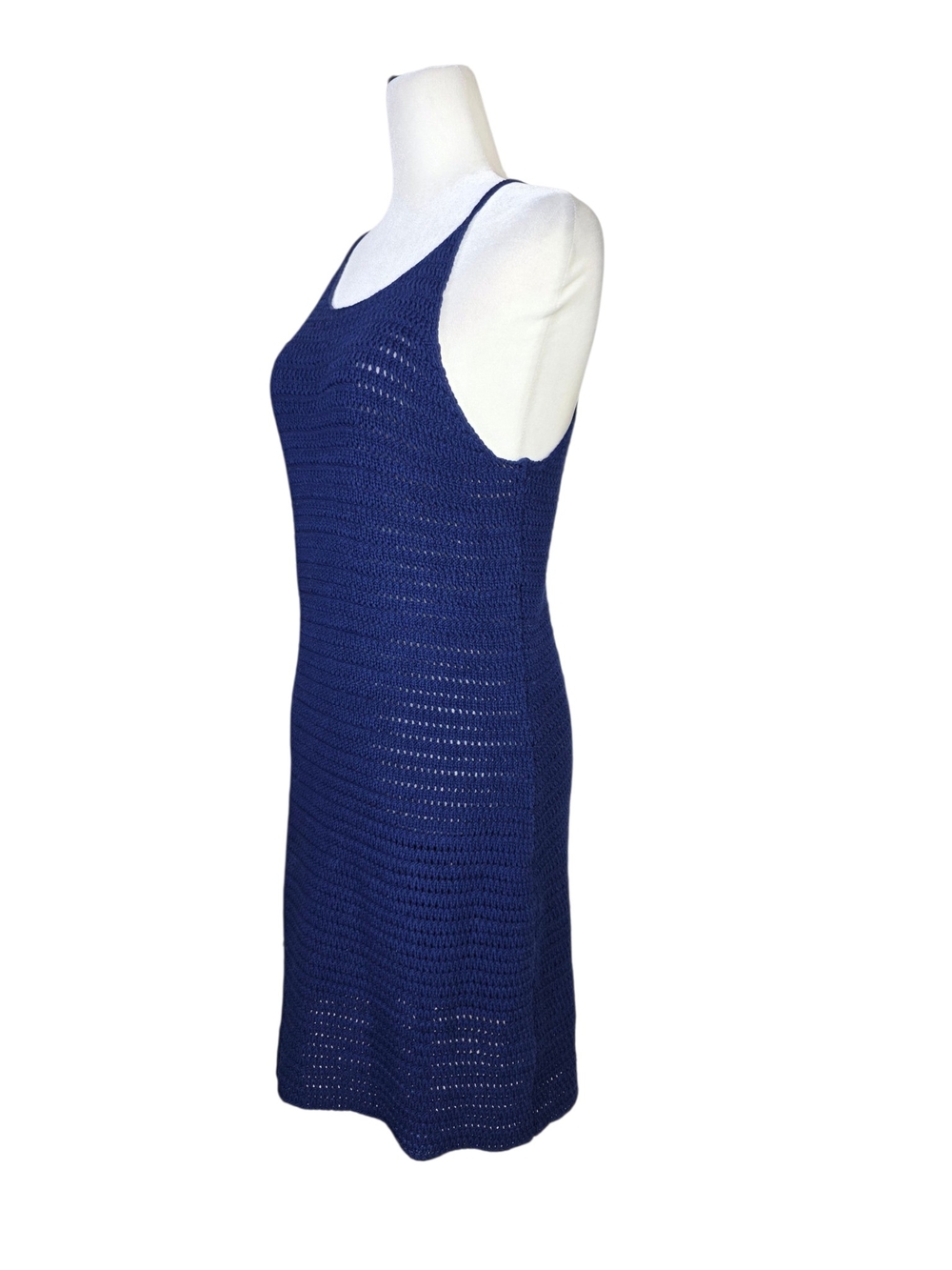 Mango Royal Blue Crochet Tank Dress